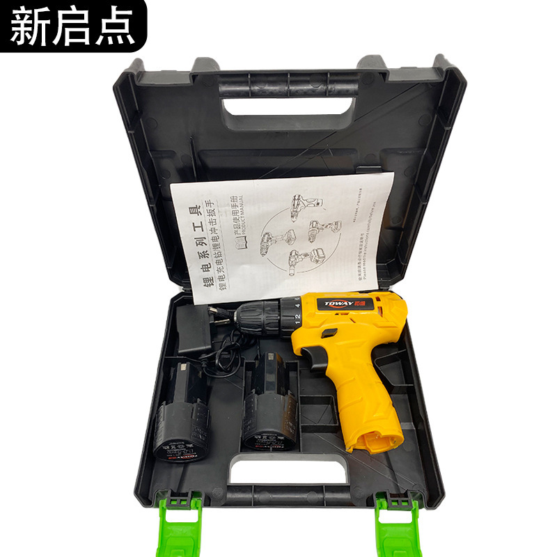 Industrially charged hand-drilling machine gun drills with multi-purpose electric screwdrivers