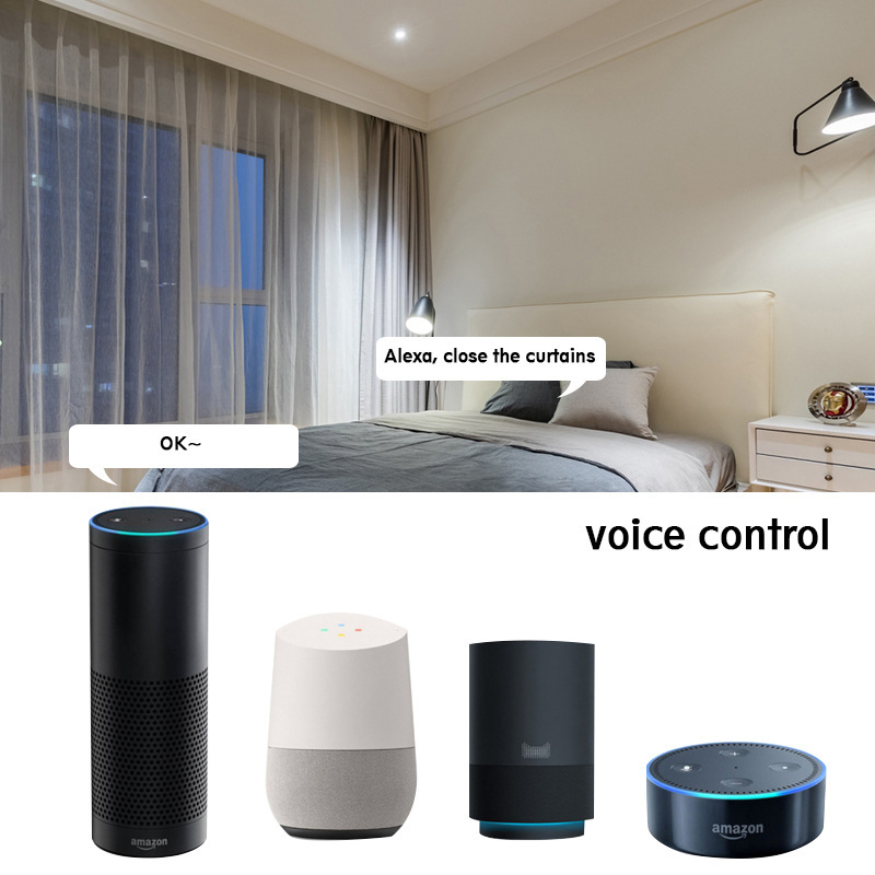 電動窗簾DIY組裝套裝google home alexa語音控制智能靜音窗簾軌道