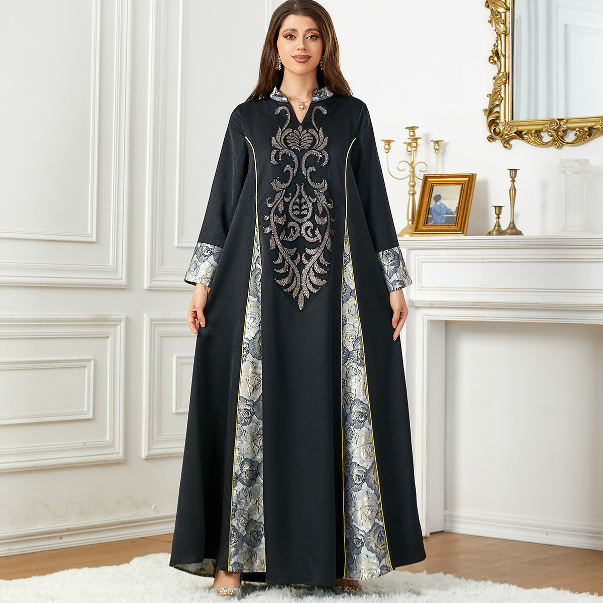 3792 Middle East Arab 2023 hot-sprinkled bouquets, short-cut Muslim dress