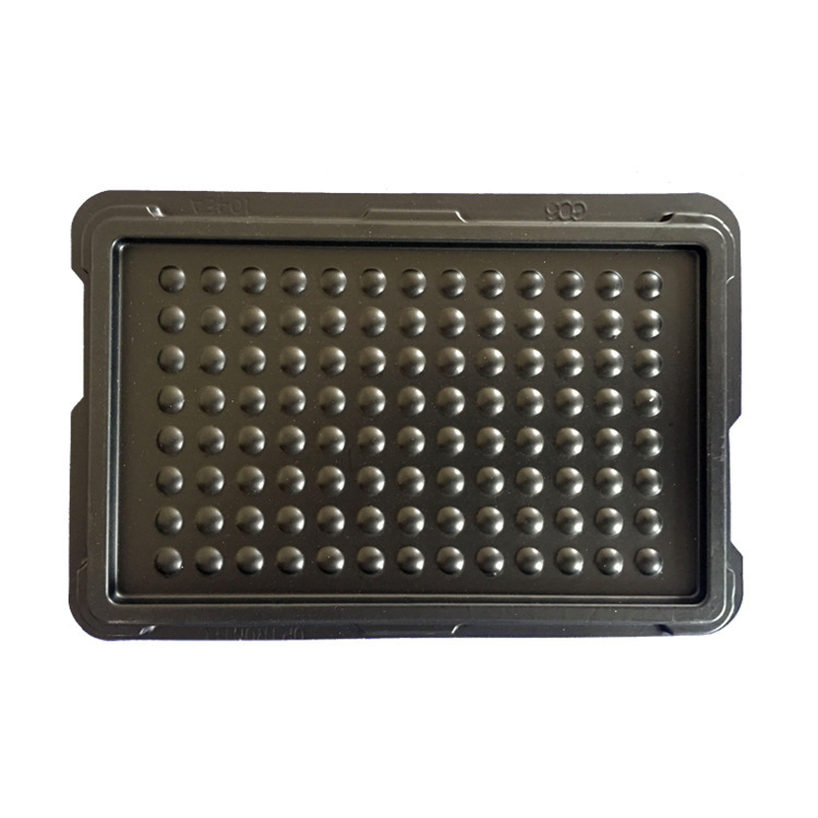 Inhalation of black, electrostatic plastic trays, electrostatic plastic trays.