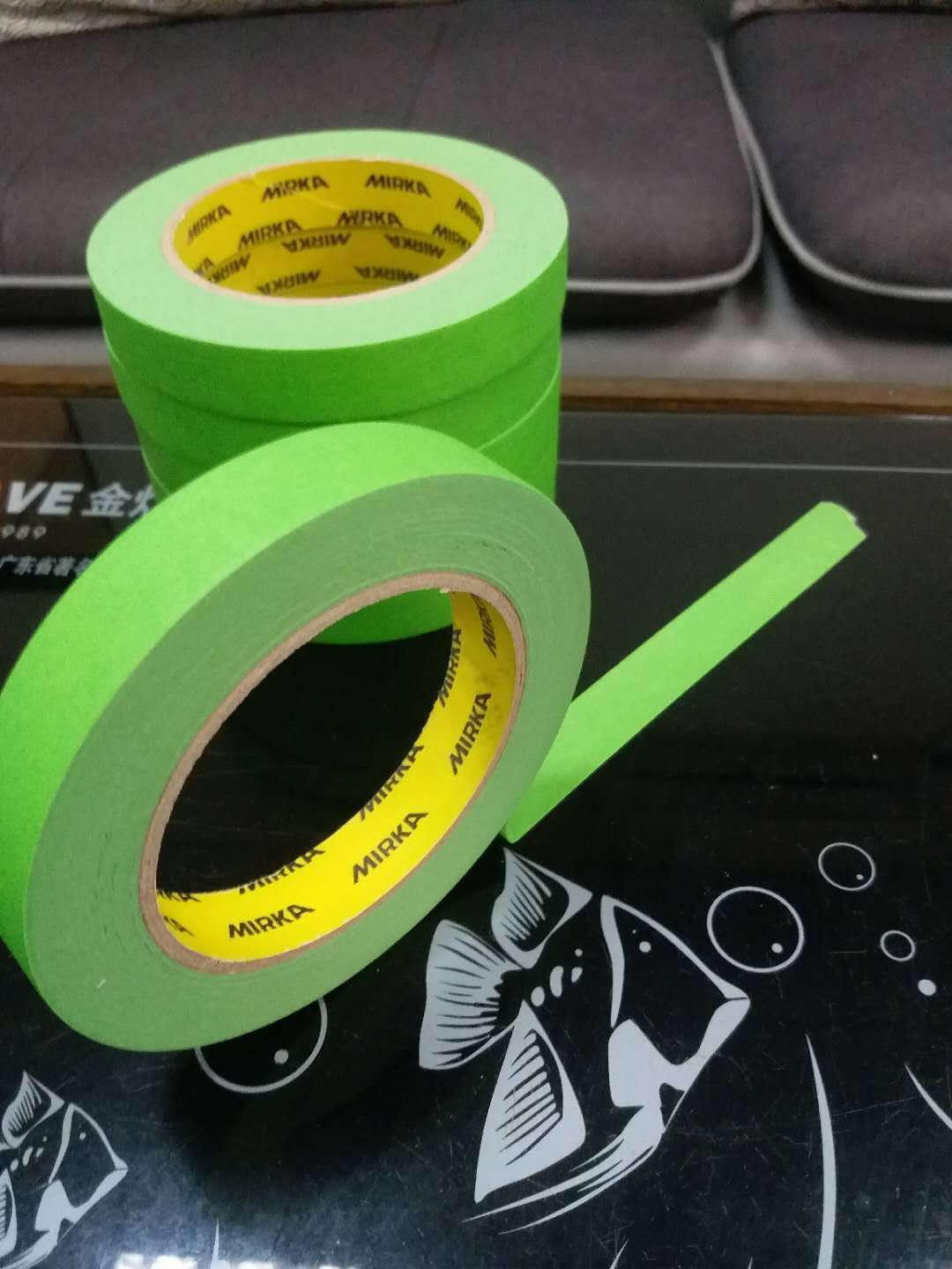 The factory sells paper-coated duct tape.