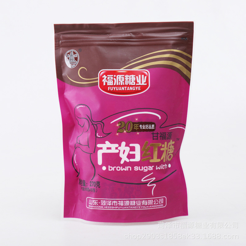 오래된 설탕 지팡이 지팡이 지팡이 및 Ganfu 부대에 있는 빨간 설탕 지팡이. 소녀를 위한 270g 빨간 설탕.
