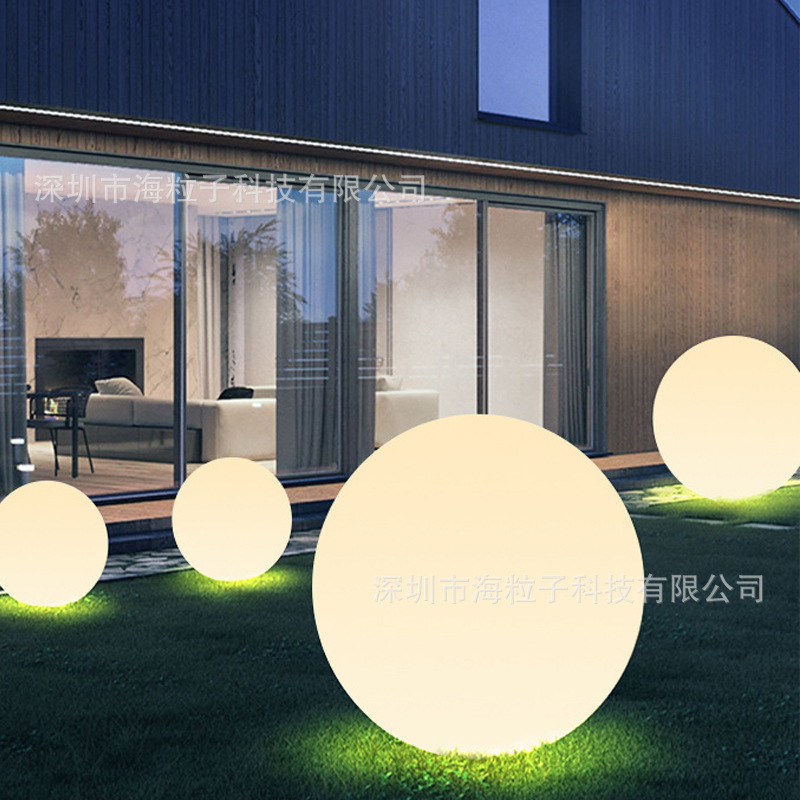 Solar pool spherical lamps across-the-border bursting courtyard atmosphere, seven colour-coloured ball lights outside the waterproof landscape.