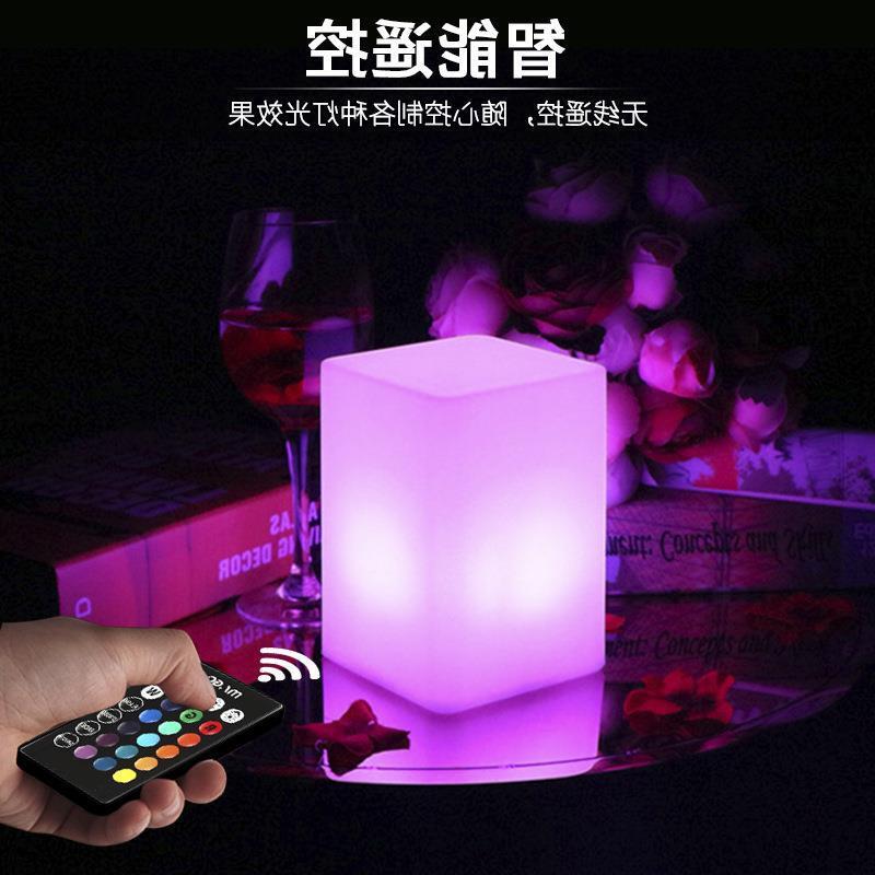 lyd bar table lights, modern and simple theme KTV Western, remote-controlled colored table lights.