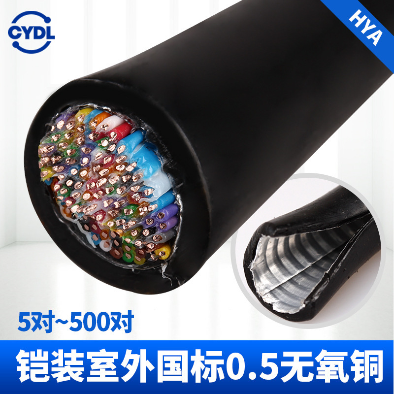 Tiêu chuẩn lượng tử lớn HYA te cáp truyền thông 5 10 20 30 50 100 cặp của 0.4 đồng 0.5