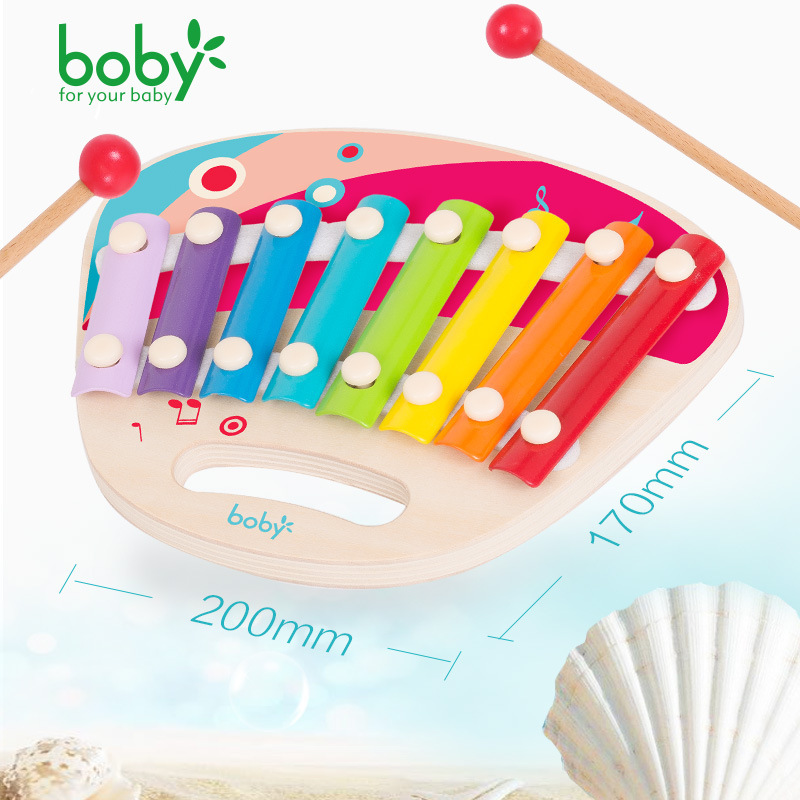 The wood-based Rainbow O'Malley, the baby baby and baby musical instrument, teaches music toy stories.