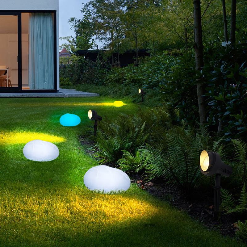 Outdoor LED street lights, waterproof plastic luminous rock table lamps, modern courtyard lights