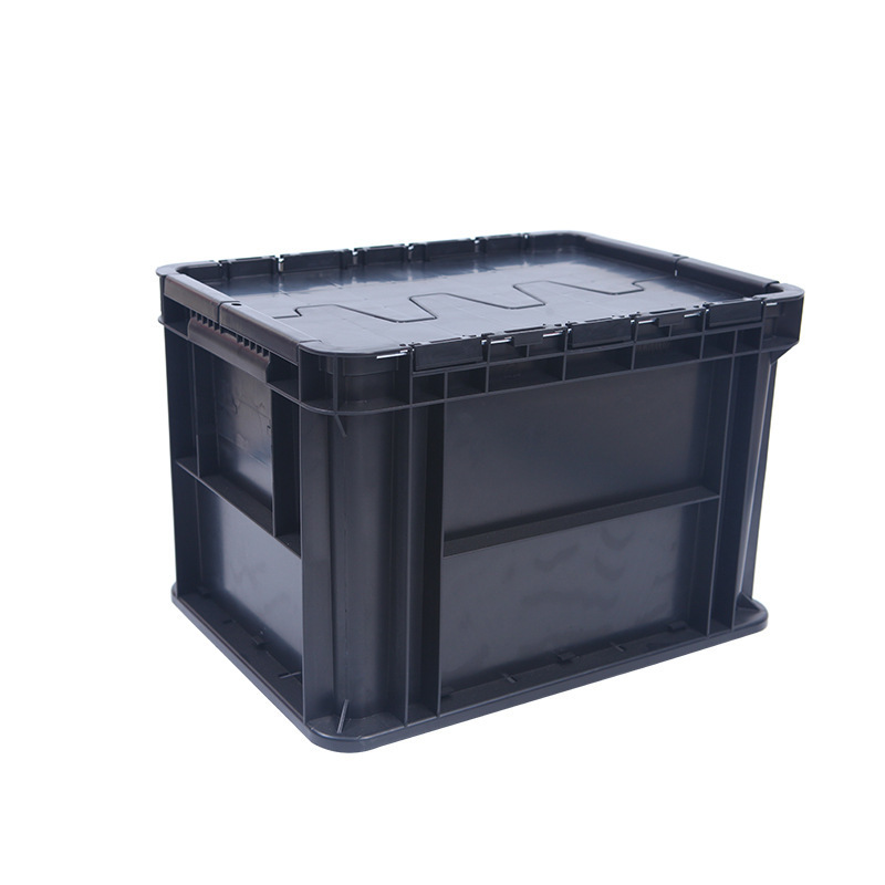 Proquegular logistics box for electrostatic retorts, black hoods for static transport