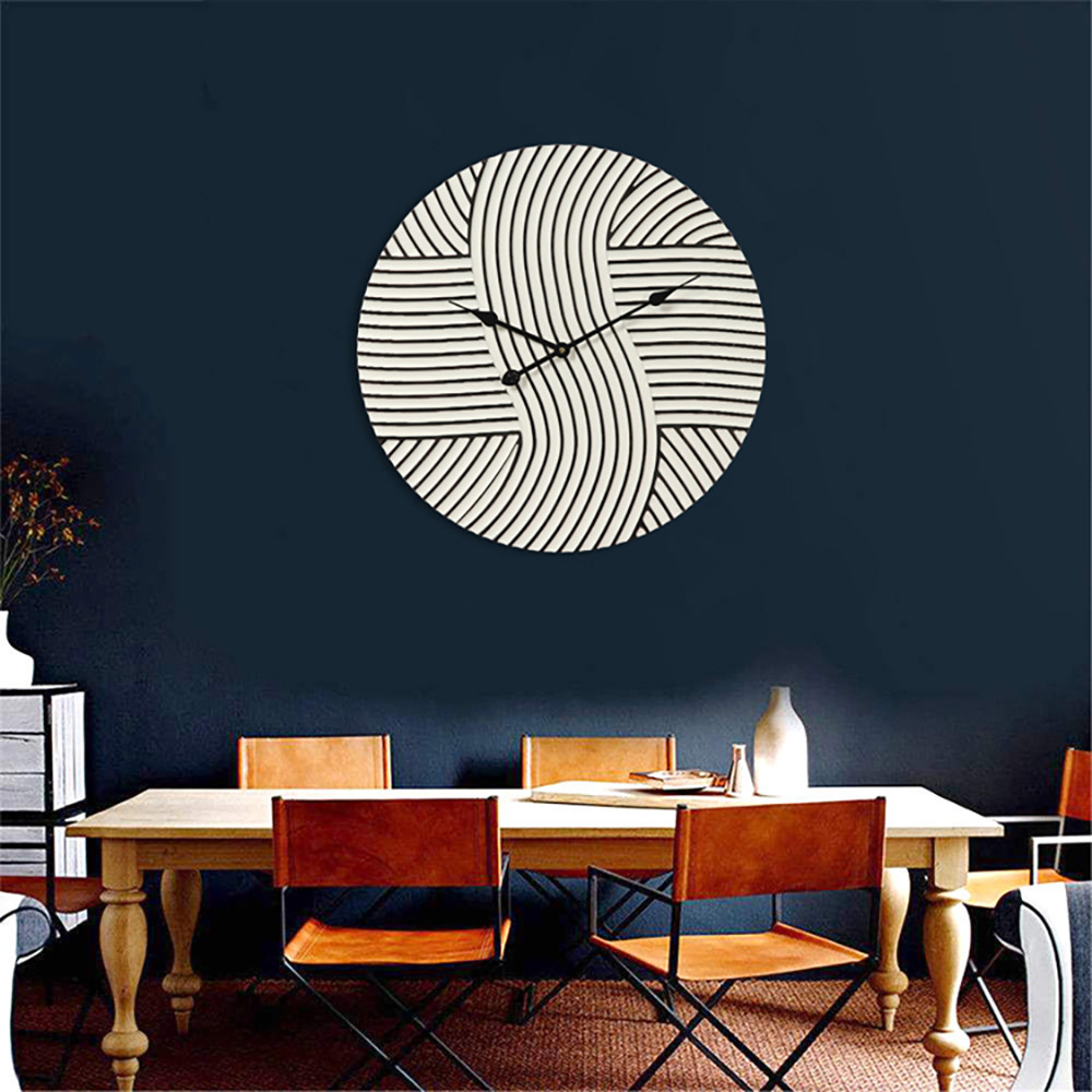 * Nordian wind redecoration and creative carving of wood silent clocks with a circle of bedrooms in the living room