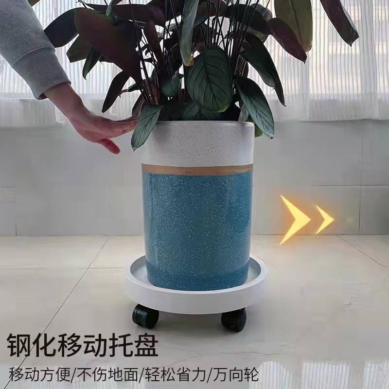 Khay bánh xe tròn bằng thép, bánh xe giỏ lớn, bánh xe đai, di chuyển khung gầm dưới cùng của bánh xe