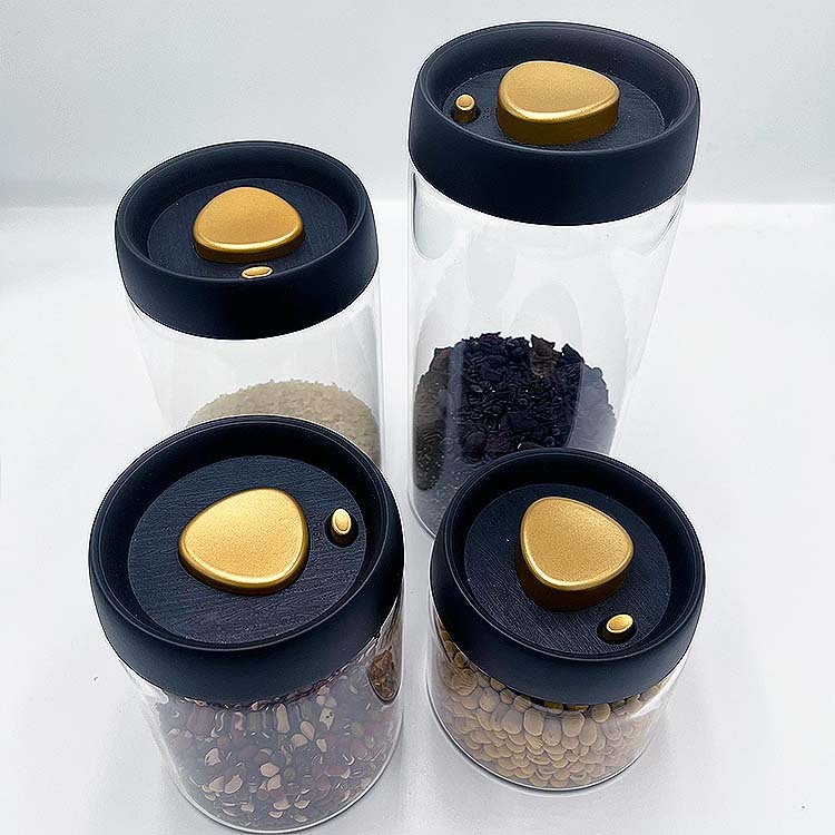 Vacuum air-jet sealed glass storage cans, coffee cans, food-grade grains, by pressured rice cans.
