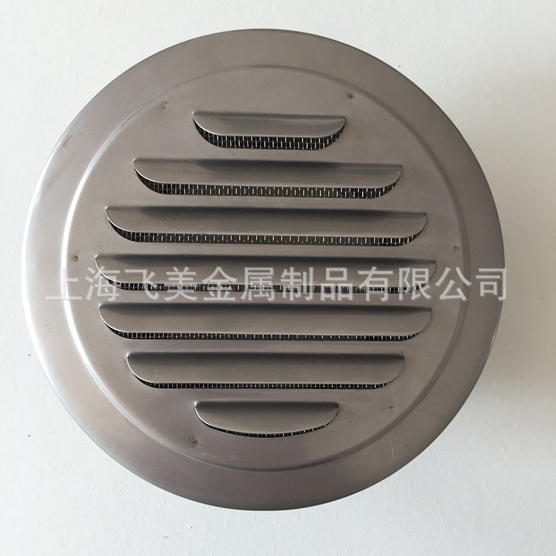 The stainless steel flat, 100 millimeters, the exterior, the wall vent.