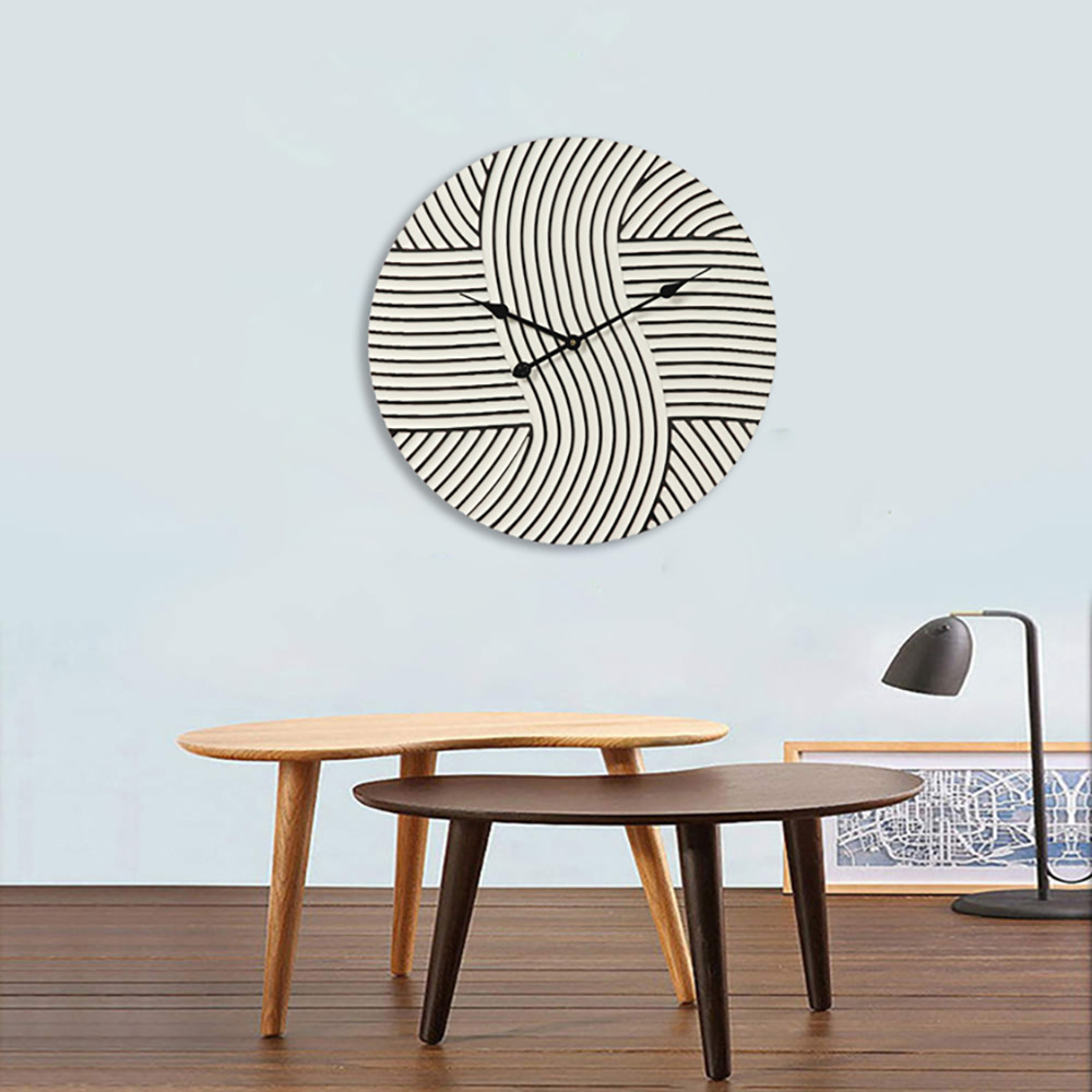 * Nordian wind redecoration and creative carving of wood silent clocks with a circle of bedrooms in the living room