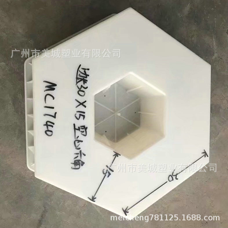 Hexagonal plastic mould cement, hollow slope protection.