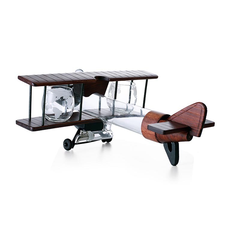Aeroplane-forming avenging, silhouette bottles, glass wine bottles, wine-separators.