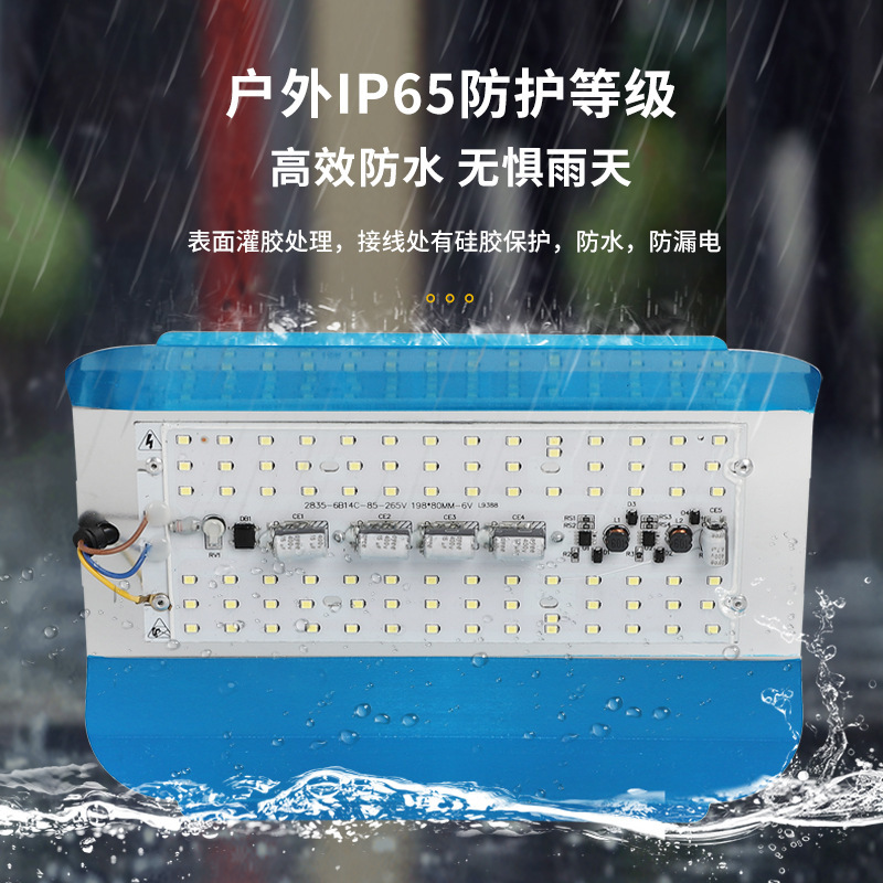 led高亮宽压碘钨灯 LED投光灯  50W 100W 200W加厚铝壳 跨境 110V