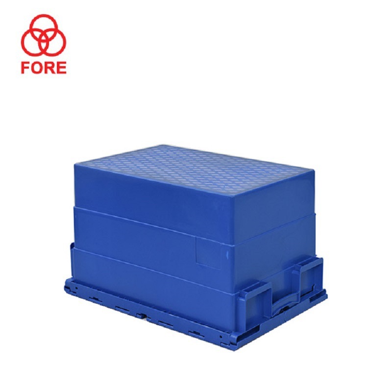 Tilt-tip logistics box EU plus thick cold-chain transport tank plastic tilt-tip box cap plastic trans-shipment box