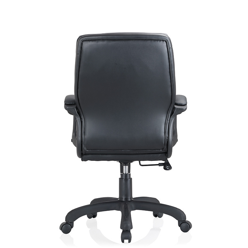 The cross-border office chair in Foshan, the west-pie computer chair, is wide-spreaded and rotated by the leather staff chair owner's chair.