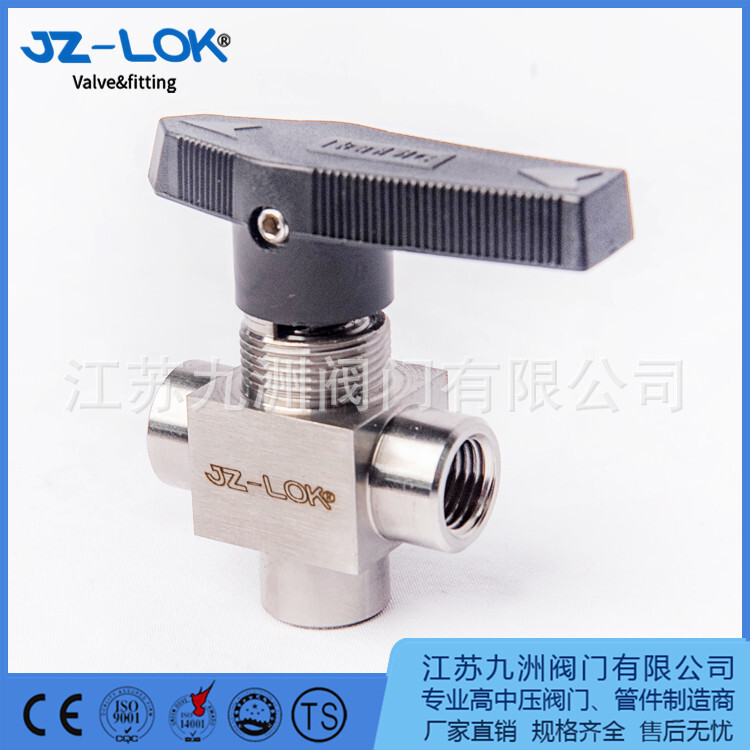 The stainless steel high-pressure valve.