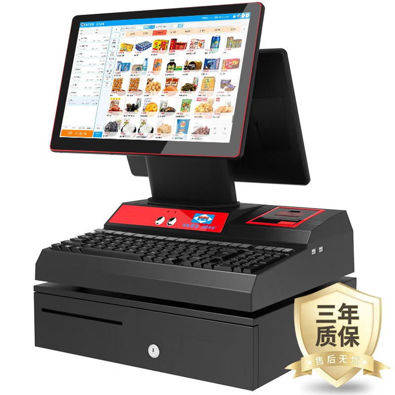 Ebo AB4800 DS double-screen cashier, cashier system software, supermarket sales cashier system.