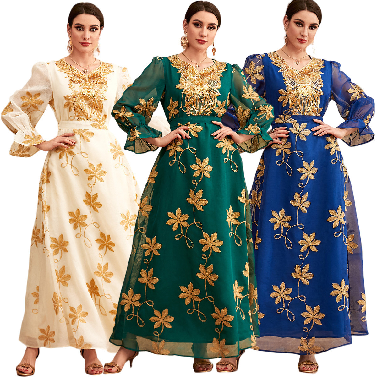 3973 South-East Asia Cross-border Middle East Foreign Trade Women ' s dress in Dubai for the evening dress