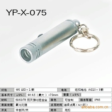 Double flashlight key button, LED flashlight.