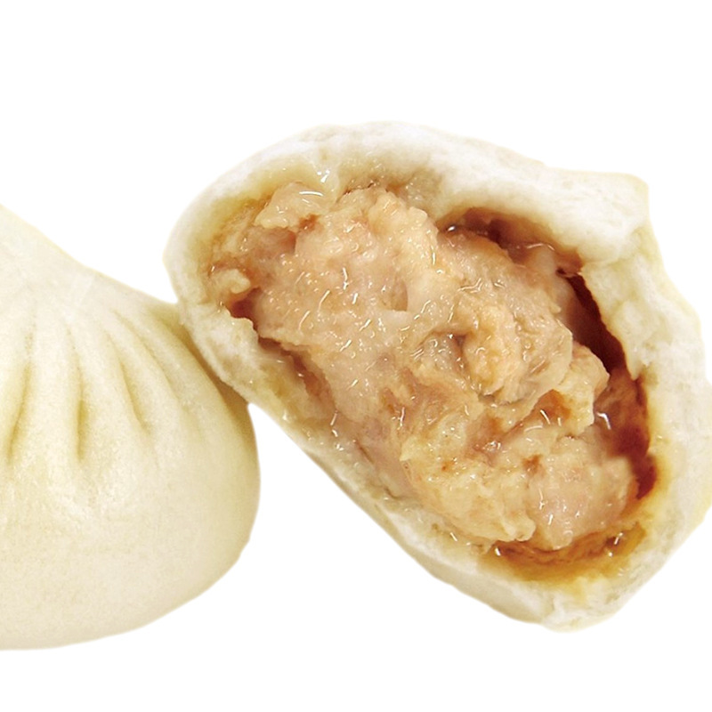 Tinjin không quan tâm về bánh bao thịt heo, nửa hộp, bánh bao lớn cho bữa sáng.