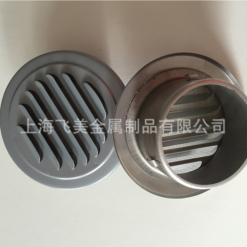 The stainless steel flat, 100 millimeters, the exterior, the wall vent.