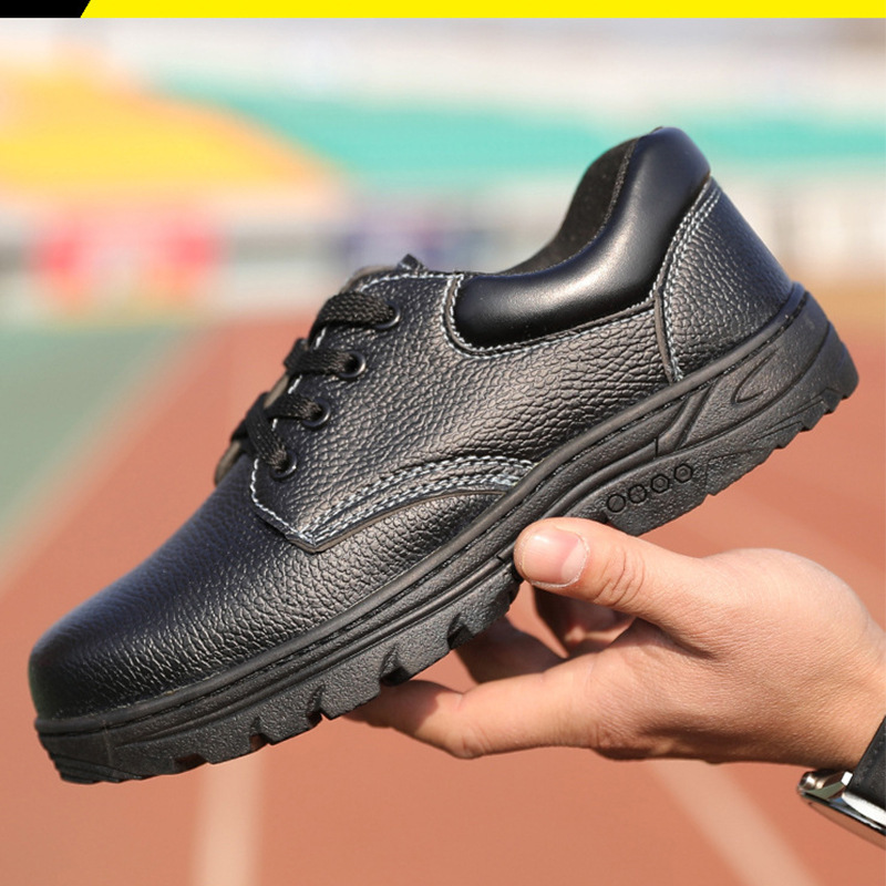 A man with a pair of shoes can use air to protect him from piercing through a steel bag.