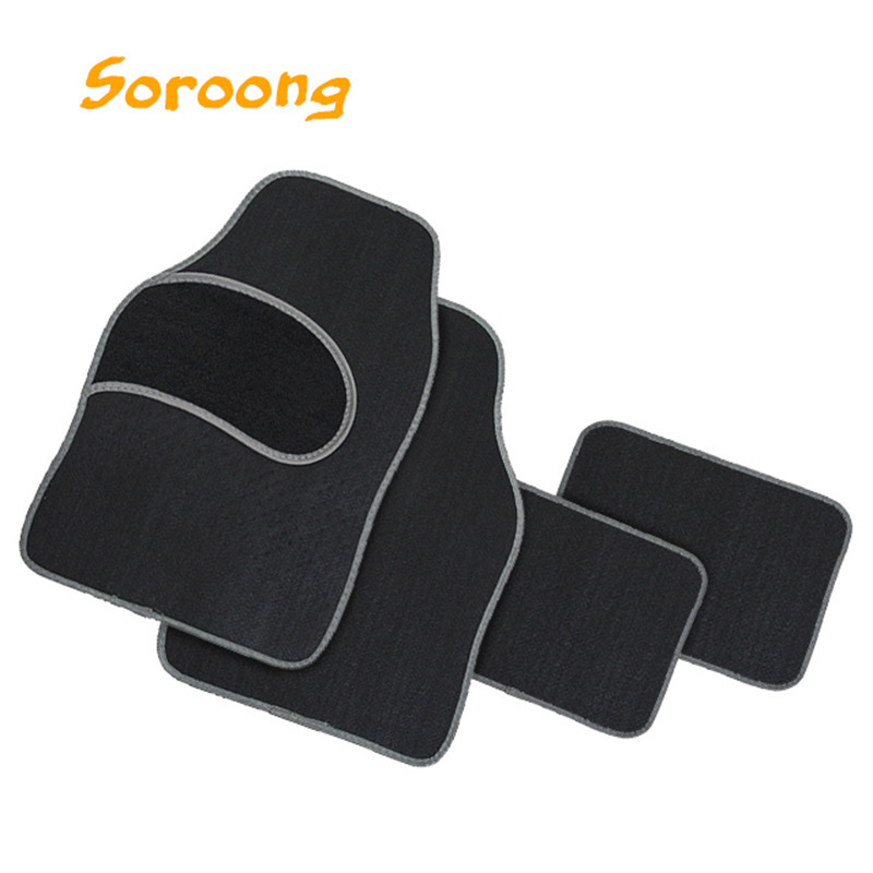 Vehicle foot mats are completely surrounded to protect the carpet truck from grinding pads and PVC carpets