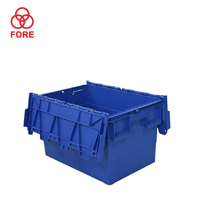 Tilt-tip logistics box EU plus thick cold-chain transport tank plastic tilt-tip box cap plastic trans-shipment box