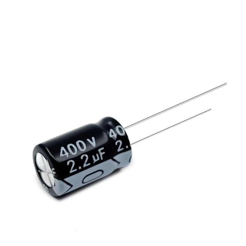 ShiCaXon plug-in electrolytic capacitor 400v2.2uf 8x12 long black aluminium electrolytic capacitor 105°C