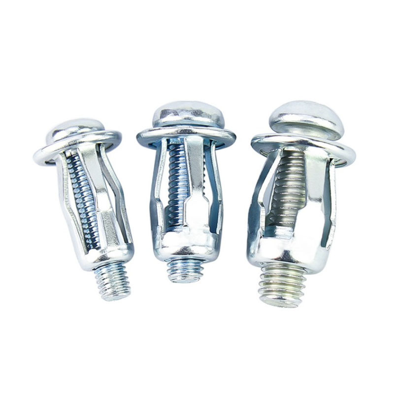 Pyramid nut swelling screw plaster plate emptied iron-coated car fixed pull bolts.