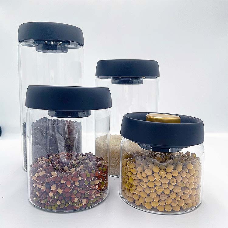 Vacuum air-jet sealed glass storage cans, coffee cans, food-grade grains, by pressured rice cans.