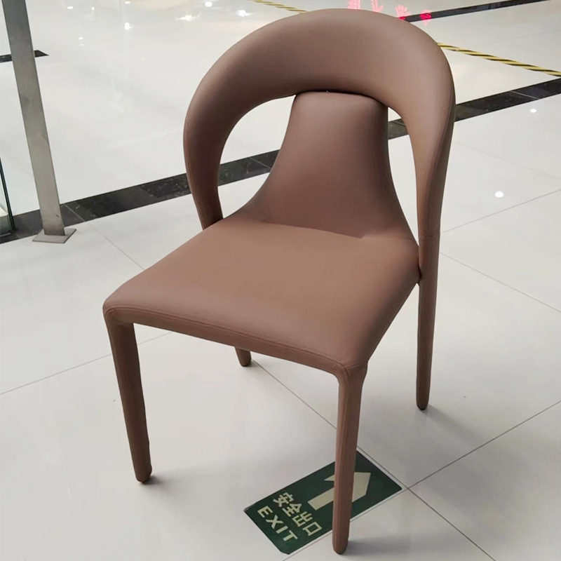 Wholesale chair by back-seat coffee shop, leather chair parlour restaurant