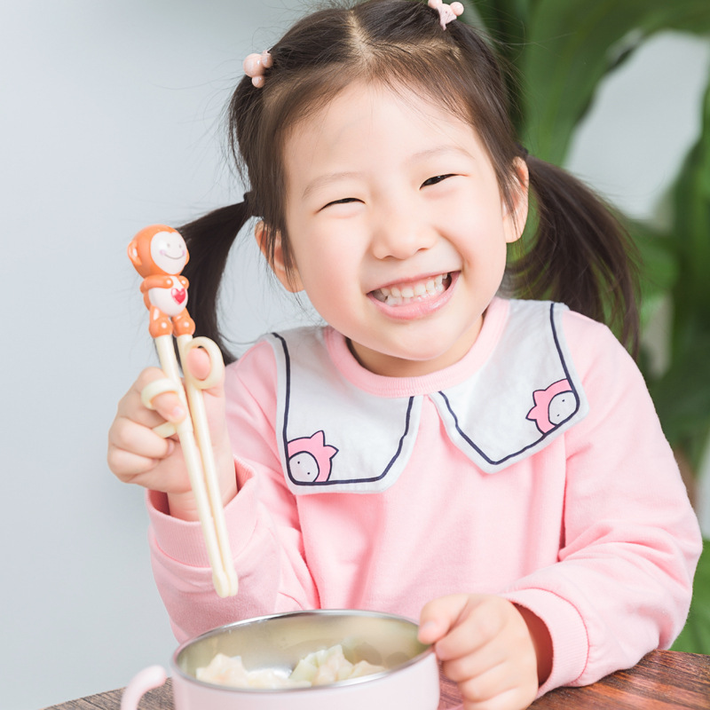 卡通嬰幼兒寶寶兒童筷子訓練筷學習筷練習筷子輔食餵養練習筷定製