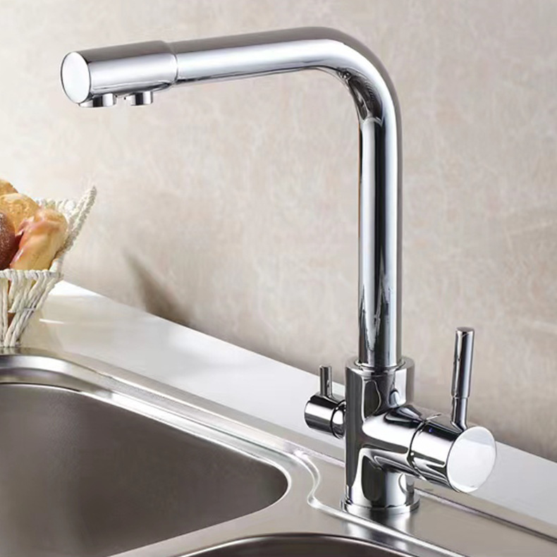 Oshapai clean water tap kitchen straight-water tap stainless steel sink tap (cross-border product)