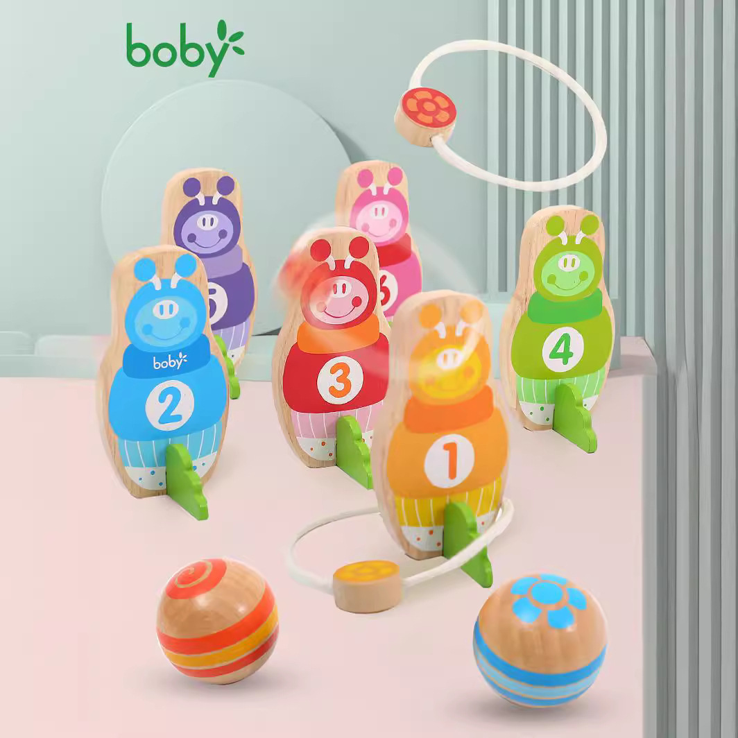 Kindergarten-type baby toys for a bowling ball of wood prostheses
