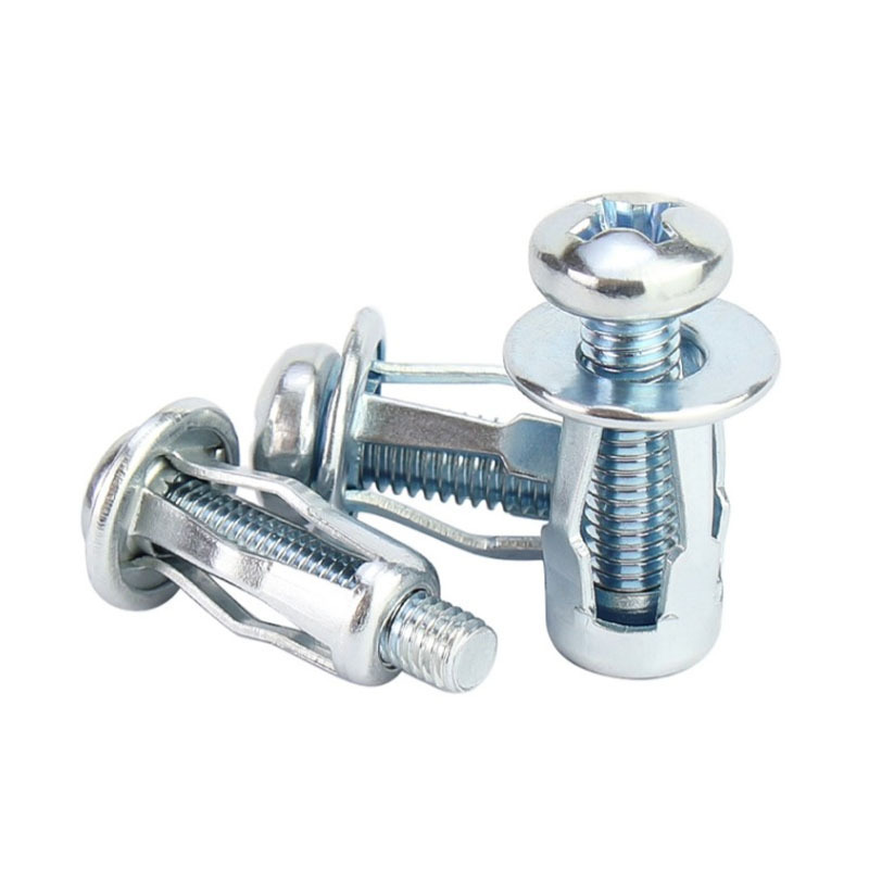 Pyramid nut swelling screw plaster plate emptied iron-coated car fixed pull bolts.