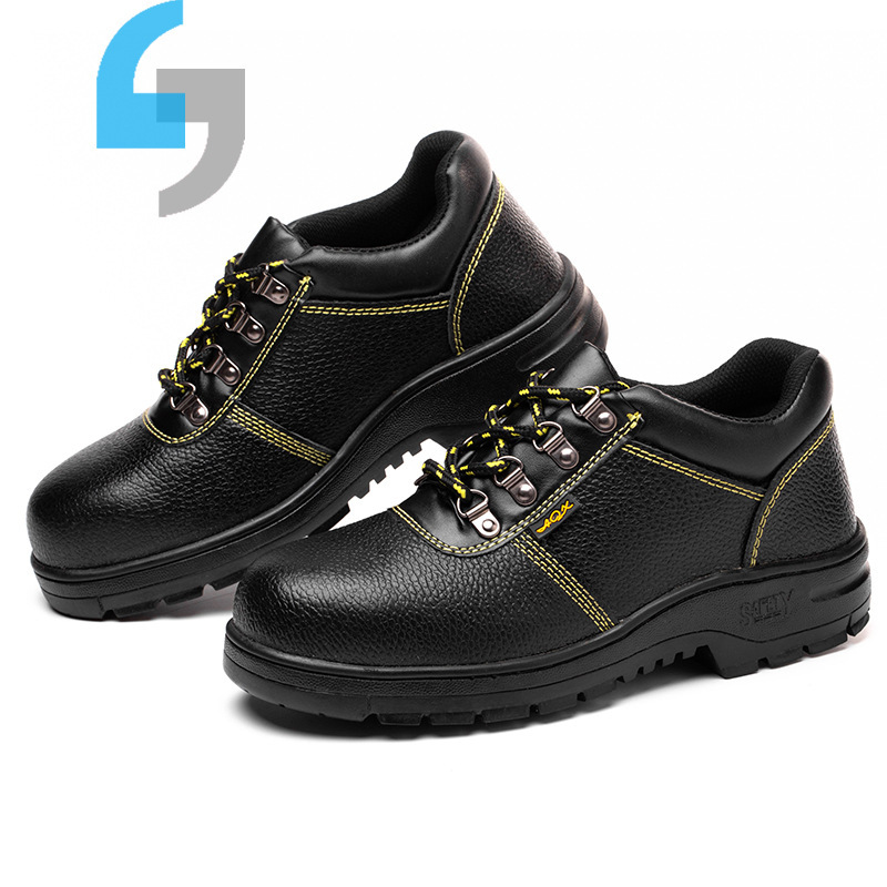 Cow-skin-shoes for cross-border rest and safety-proof shoes against piercing steel.