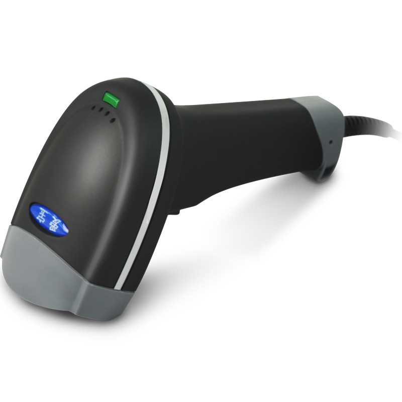 A-16-U black laser bar-code scanner, one-dimensional bar-code scanner, scanner.