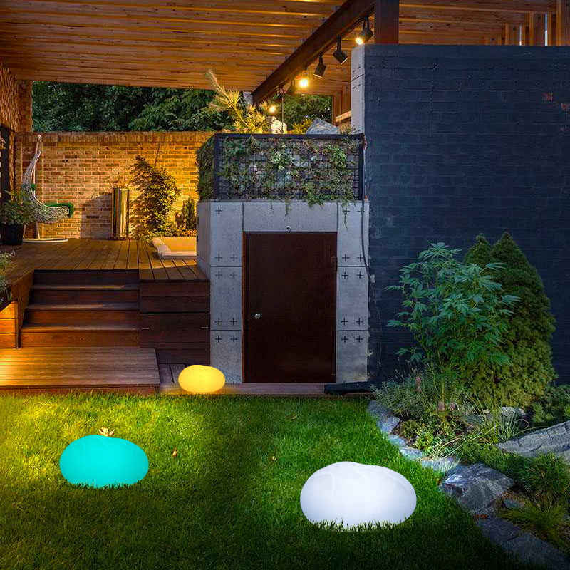 Outdoor LED street lights, waterproof plastic luminous rock table lamps, modern courtyard lights