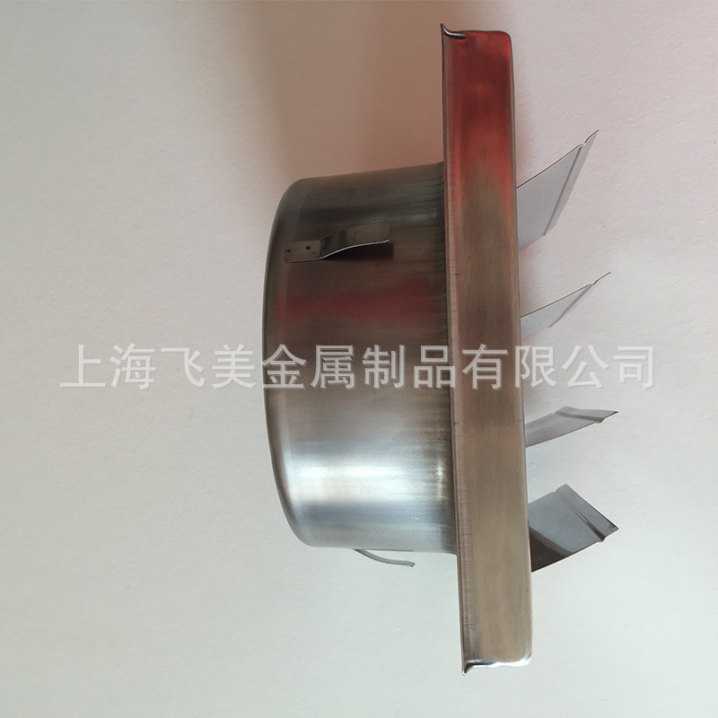 304 stainless steel, motion square vent 125 mm, stainless steel wall raincap.