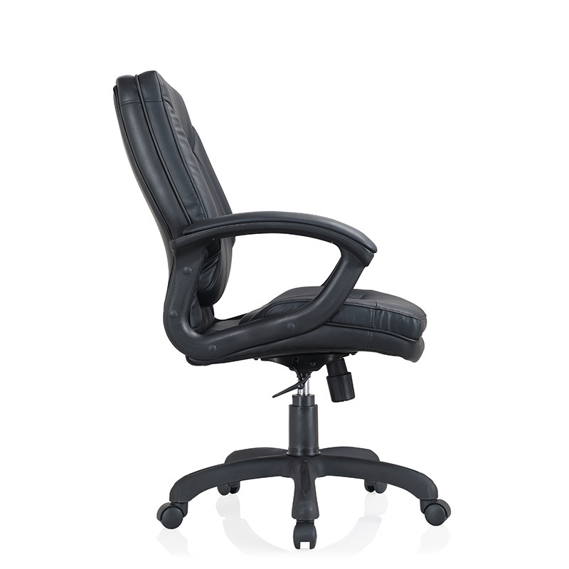 The cross-border office chair in Foshan, the west-pie computer chair, is wide-spreaded and rotated by the leather staff chair owner's chair.