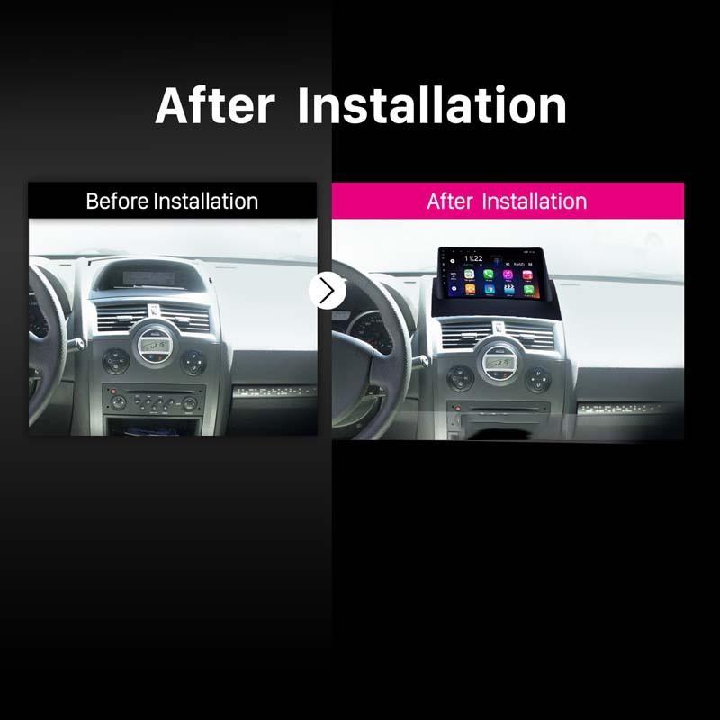 Application of the Anzor Grand Screen Renault 04-08 Renault Megane 2 vehicle-mounted GPS navigation aircraft