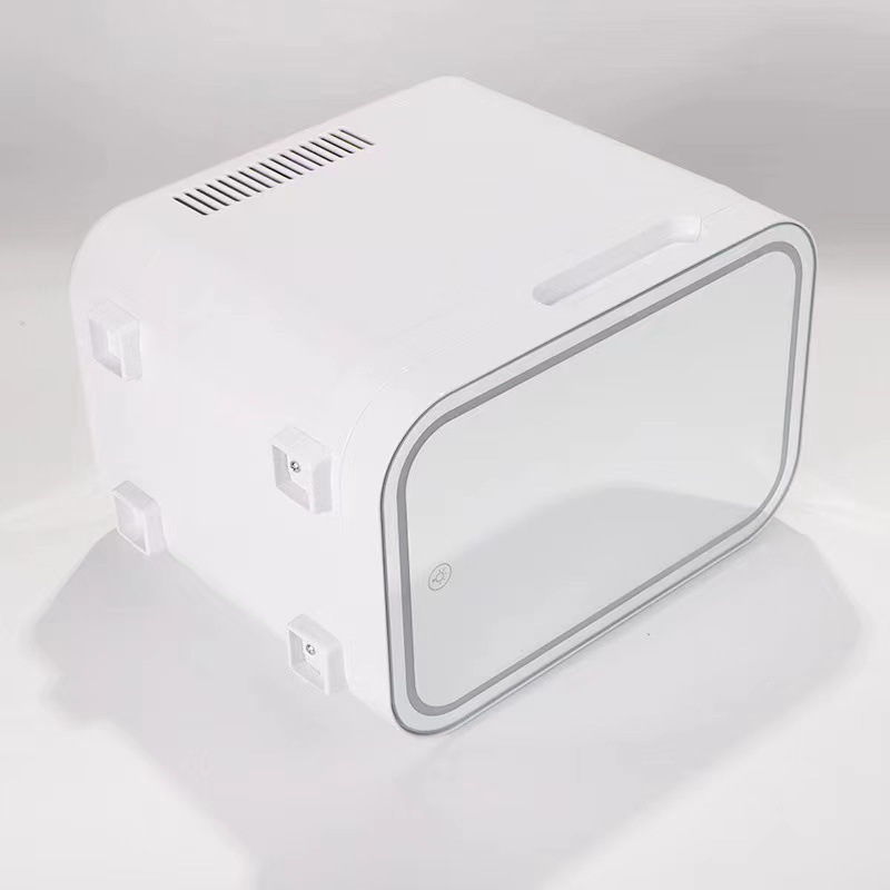 Sắp xếp chéo hàng Mỹ 8 lít gương LED sinh viên xe hơi nhỏ nhà, tủ lạnh hai lần sử dụng
