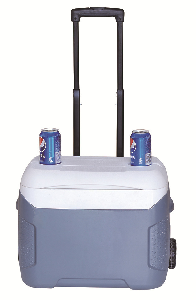 28L Hộp ấm ngoài trời PU tủ lạnh, máy quay thương mại, nhà với một xô đá và bánh xe.