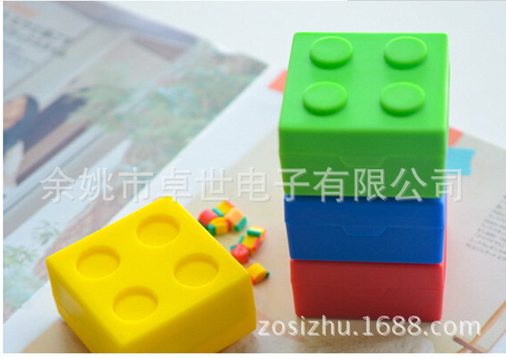 Hộp hộp xếp hình màu Lego, hộp nhựa thẩm mỹ cho những người lạc quan, 4 hộp thuốc.