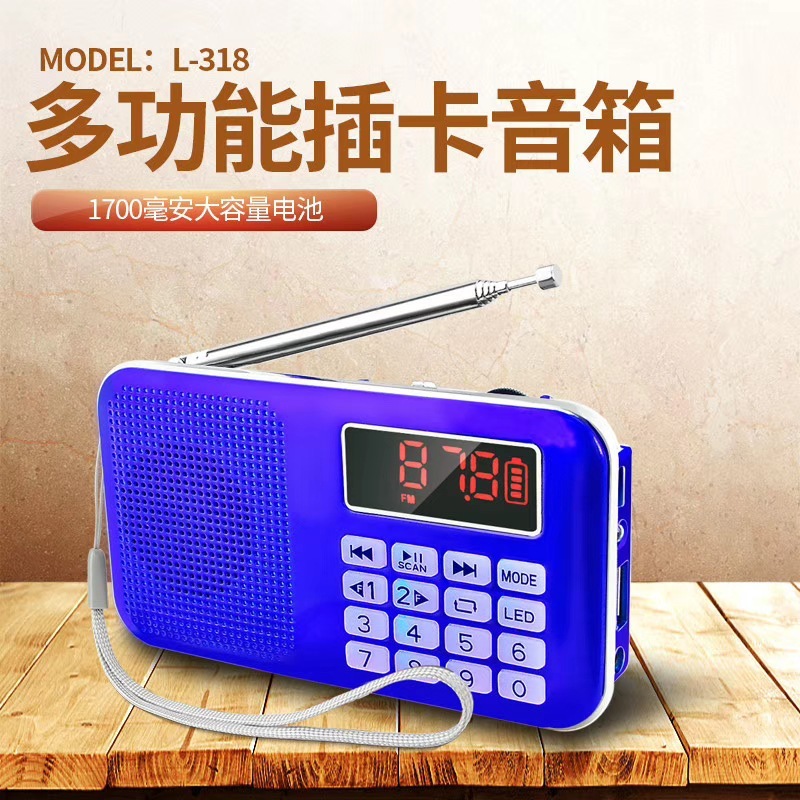 Vui vẻ với máy thu thanh L-318, đài phát thanh xách tay, bộ cắm nhỏ, đài FM.