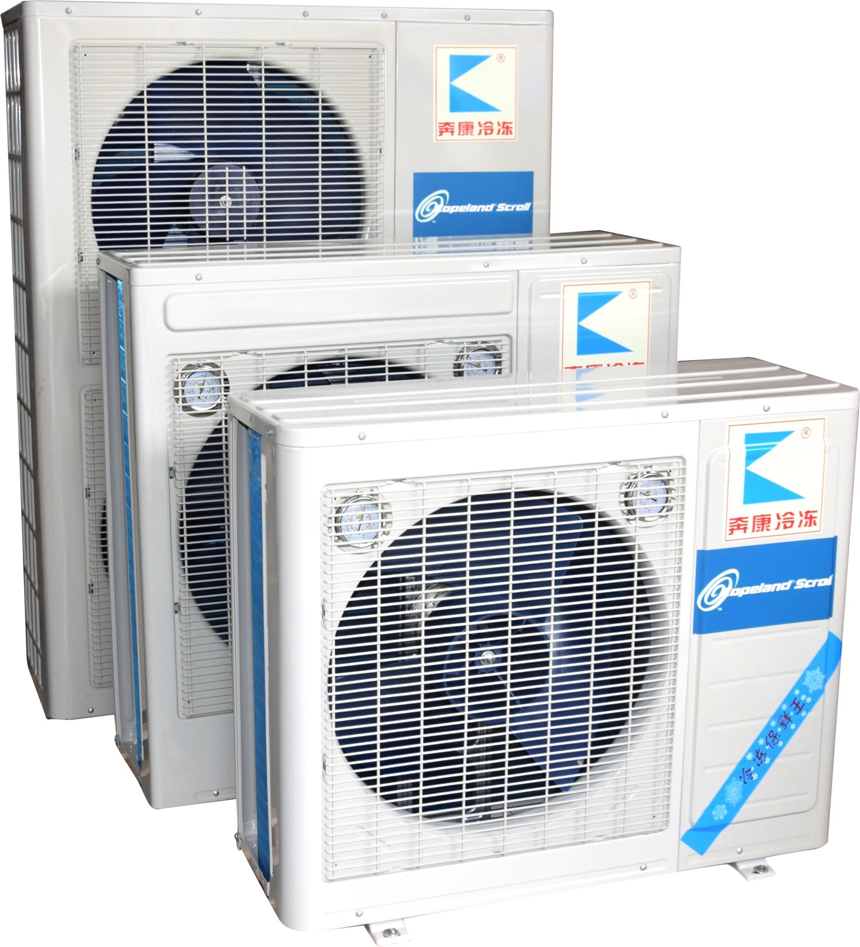 The industrial chiller unit, the refrigerated condenser unit, is ready for shipment